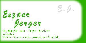 eszter jerger business card